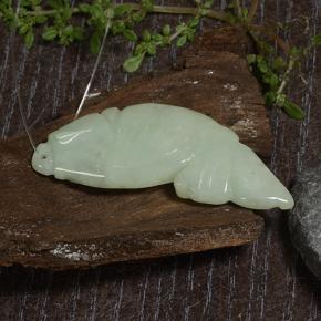 25.28캐럿 천연 미디엄 그린 비취, 멋진 모양, 투명한