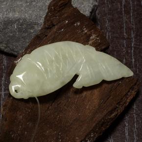 28.14캐럿 천연 웜 라이트 그린 비취, 멋진 모양, 투명한