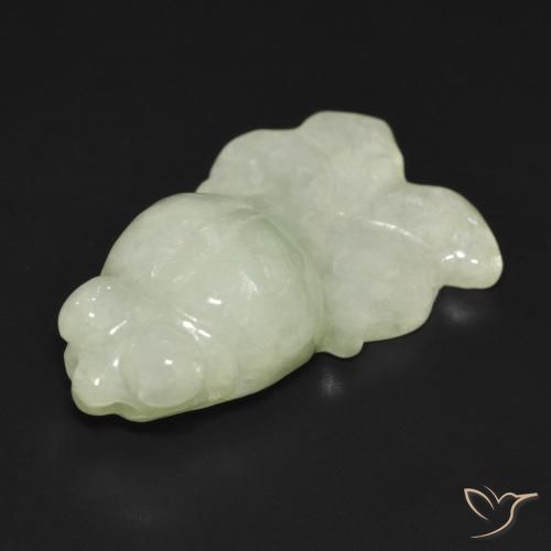 29.37캐럿 천연 미디엄 그린 경옥, 멋진 모양, 30.3×17.7 mm, 투명한