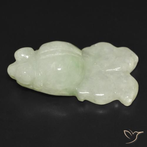 29.37캐럿 천연 미디엄 그린 경옥, 멋진 모양, 30.3×17.7 mm, 투명한