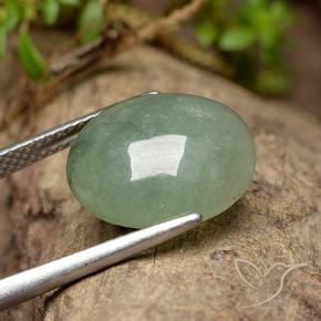 7.87캐럿 천연 Medium Light Green 비취, 타원형, 투명한