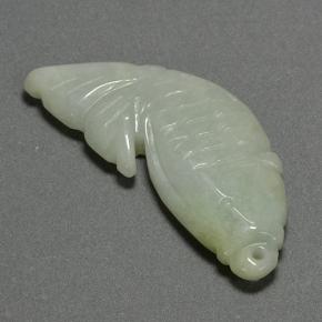 33.14캐럿 천연 그린 경옥, 멋진 모양, 38.6×16.8 mm, 투명한