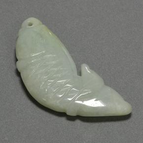 33.14캐럿 천연 그린 경옥, 멋진 모양, 38.6×16.8 mm, 투명한