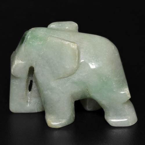 68.58캐럿 천연 라이트 모스 그린 비취, 멋진 모양, 불투명체