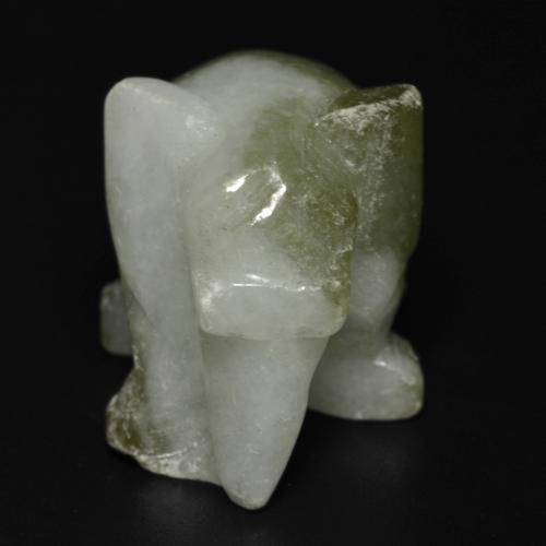 55.46캐럿 천연 여러 가지 빛깔의 녹색 경옥, 멋진 모양, 26.1×16.1 mm, 불투명체
