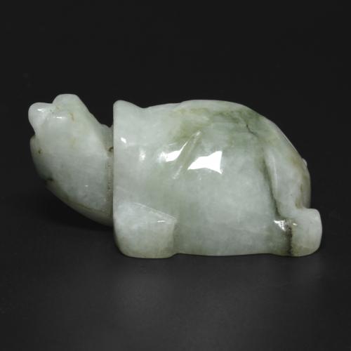 117.19캐럿 천연 미디엄 그린 경옥, 멋진 모양, 35.7×24.6 mm, 불투명체