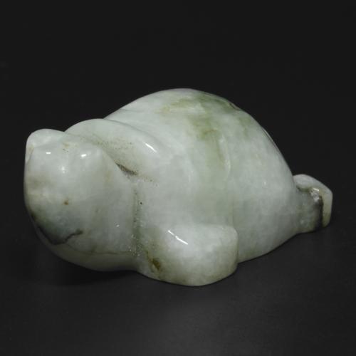 117.19캐럿 천연 미디엄 그린 경옥, 멋진 모양, 35.7×24.6 mm, 불투명체
