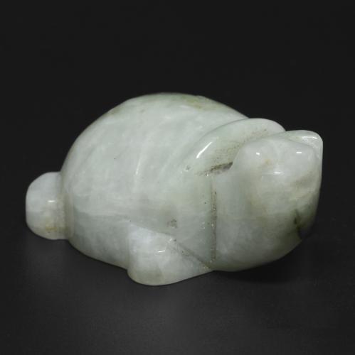 117.19캐럿 천연 미디엄 그린 경옥, 멋진 모양, 35.7×24.6 mm, 불투명체