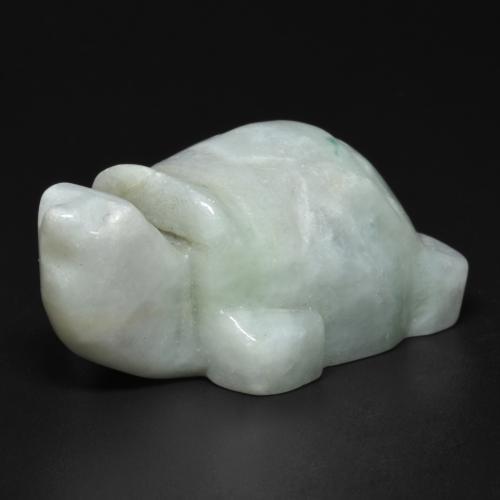 117.18캐럿 천연 회녹색 경옥, 멋진 모양, 34.5×24.3 mm, 불투명체