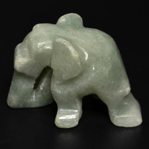 55.46캐럿 천연 회색 녹색 비취, 멋진 모양, 불투명체