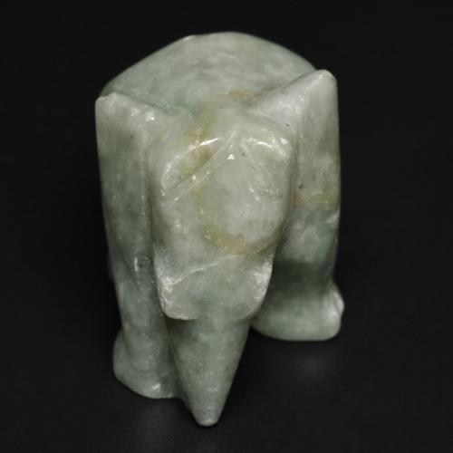 64.53캐럿 천연 미디엄 그린 경옥, 멋진 모양, 26.2×15.4 mm, 불투명체