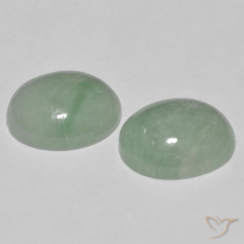 10.08캐럿 천연 Medium Light Green 비취 보석, 타원형, 불투명체