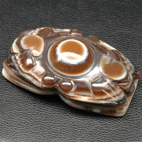 126.10캐럿 천연 멀티컬러 재스퍼, 멋진 모양, 45.5×26.7 mm, 투명한