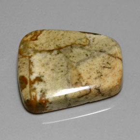 33.84캐럿 천연 멀티컬러 재스퍼, 멋진 모양, 25.6×21.7 mm, 투명한