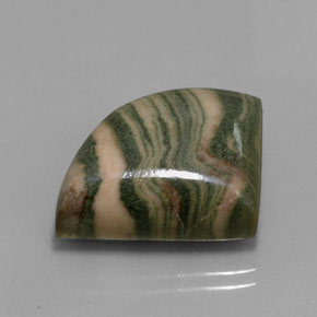 24.83캐럿 천연 멀티컬러 재스퍼, 멋진 모양, 25.2×19.7 mm, 불투명체