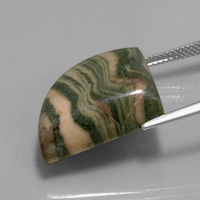 24.83캐럿 천연 멀티컬러 재스퍼, 멋진 모양, 25.2×19.7 mm, 불투명체