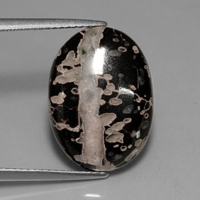 7.68캐럿 천연 멀티컬러 재스퍼, 타원형 컷, 17.9×13 mm, 불투명체