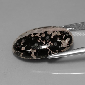 7.68캐럿 천연 멀티컬러 재스퍼, 타원형 컷, 17.9×13 mm, 불투명체