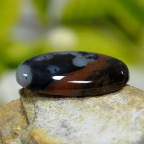 11.82캐럿 천연 멀티컬러 재스퍼, 타원형 컷, 22.6×13.8 mm, 불투명체