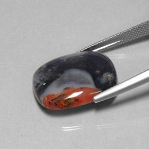10.78캐럿 천연 멀티컬러 재스퍼, 쿠션 컷, 19.1×16 mm, 불투명체