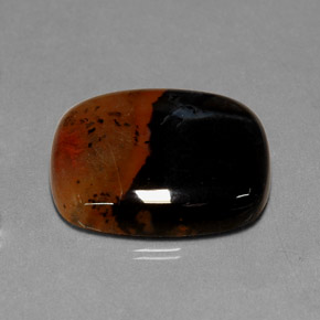 9.86캐럿 천연 멀티컬러 재스퍼, 투명한, 17.7×14.7 mm, 투명/반투명