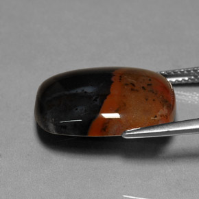 9.86캐럿 천연 멀티컬러 재스퍼, 투명한, 17.7×14.7 mm, 투명/반투명