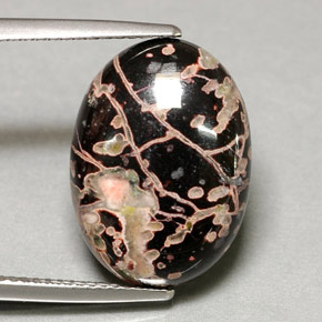 9.81캐럿 천연 멀티컬러 재스퍼, 타원형 컷, 18×13.1 mm, 불투명체