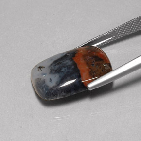 10.67캐럿 천연 멀티컬러 재스퍼, 쿠션 컷, 19.1×14 mm, 불투명체