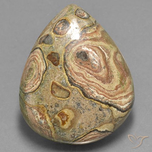 50.59ct 자연스러운 다색 벽옥, 배 모양, 불투명체