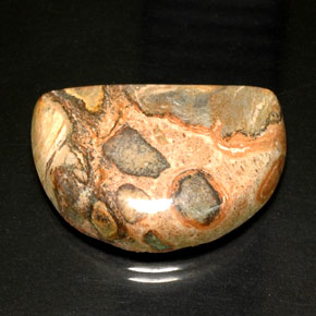 45.08캐럿 천연 멀티컬러 재스퍼, 멋진 모양, 31.2×24 mm, 불투명체
