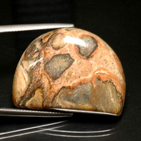 45.08캐럿 천연 멀티컬러 재스퍼, 멋진 모양, 31.2×24 mm, 불투명체