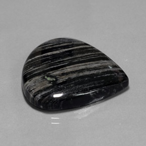 42.50캐럿 천연 멀티컬러 재스퍼, 배 모양, 30.2×29.5 mm, 불투명체