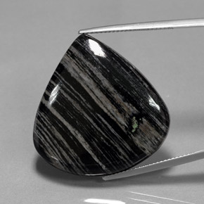 42.50캐럿 천연 멀티컬러 재스퍼, 배 모양, 30.2×29.5 mm, 불투명체