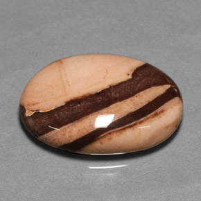 27.00캐럿 천연 멀티컬러 재스퍼, 타원형 컷, 26.8×19.2 mm, 불투명체