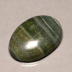 37.88캐럿 천연 멀티컬러 재스퍼, 타원형 컷, 27.4×19.7 mm, 불투명체