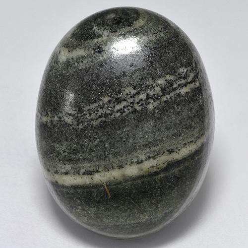41.73캐럿 천연 멀티컬러 재스퍼, 타원형 컷, 26.3×20.4 mm, 불투명체