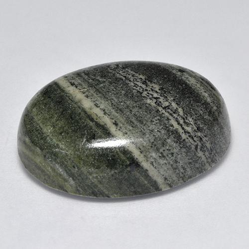 41.73캐럿 천연 멀티컬러 재스퍼, 타원형 컷, 26.3×20.4 mm, 불투명체