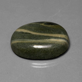 37.53캐럿 천연 멀티컬러 재스퍼, 타원형 컷, 26.8×19.7 mm, 불투명체