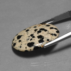14.89캐럿 천연 멀티컬러 재스퍼, 타원형 컷, 24.7×18.3 mm, 불투명체