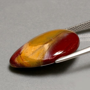 16.52캐럿 천연 멀티컬러 재스퍼, 배 모양, 25.1×18.2 mm, 불투명체