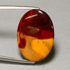 12.49캐럿 천연 다색 벽옥, 타원형 컷, 불투명체