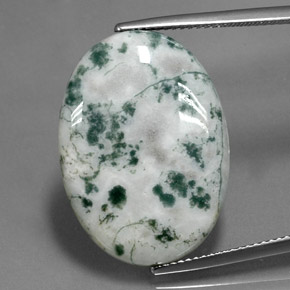 17.60캐럿 천연 멀티컬러 재스퍼, 타원형 컷, 25×18.1 mm, 불투명체