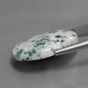 17.60캐럿 천연 멀티컬러 재스퍼, 타원형 컷, 25×18.1 mm, 불투명체