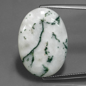 17.46캐럿 천연 멀티컬러 재스퍼, 타원형 컷, 24.9×17.9 mm, 불투명체