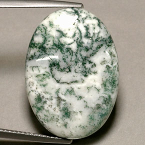 17.74캐럿 천연 다색 벽옥, 타원형 컷, 불투명체