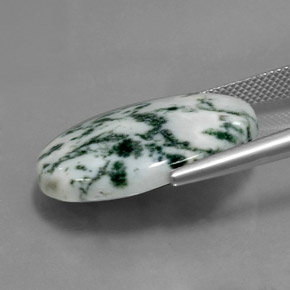 17.30캐럿 천연 다색 벽옥, 타원형 컷, 불투명체