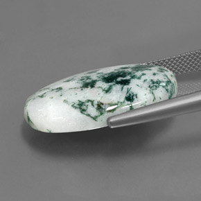 17.10캐럿 천연 다색 벽옥, 타원형 컷, 불투명체