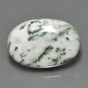 16.14캐럿 천연 멀티컬러 재스퍼, 타원형 컷, 25.1×16.9 mm, 불투명체