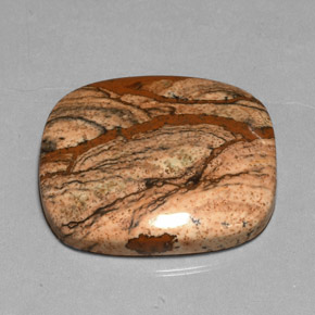 38.85캐럿 천연 멀티컬러 재스퍼, 쿠션 컷, 28.7×24.8 mm, 불투명체