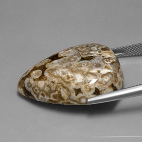 41.91캐럿 천연 멀티컬러 재스퍼, 배 모양, 31.2×25 mm, 불투명체